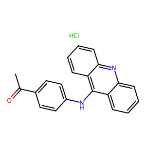 Ethanone, 1-(4-(9-acridinylamino)phenyl)-, monohydrochloride structure