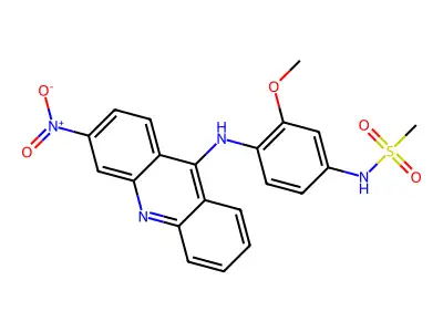 Methanesulfonanilide, 3'-methoxy-4'-((3-nitro-9-acridinyl)amino)- structure
