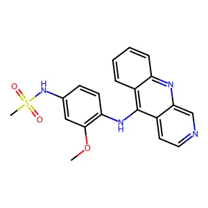 Methanesulfonanilide, 3'-methoxy-4-((benzo(b)1,7-naphthyridin-5-yl)amino)- structure