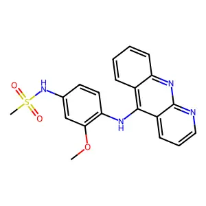 Methanesulfonanilide, 4'-((benzo(b)1,8-naphthyridin-5-yl)amino)-3'-methoxy- structure