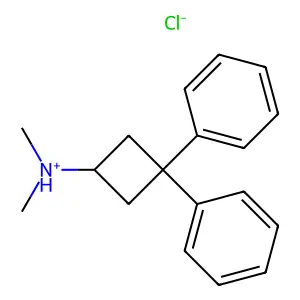N,N-二甲基-3,3-二苯基环丁胺 structure