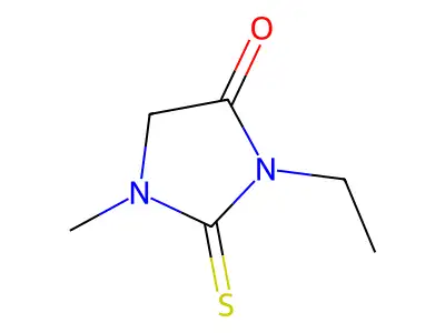 3-Ethyl-1-methyl-2-sulfanylideneimidazolidin-4-one structure