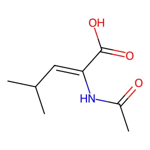 Acetyldehydroleucine structure