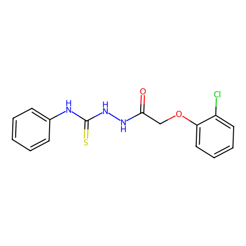 2-[(2-chlorophenoxy)acetyl]-N-phenylhydrazinecarbothioamide structure