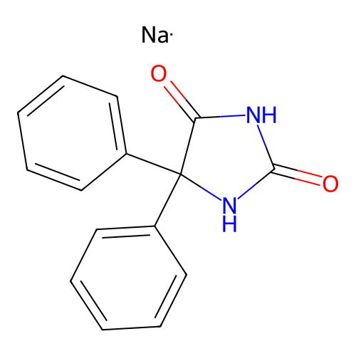 5,5-Diphenylhydantoin sodium structure