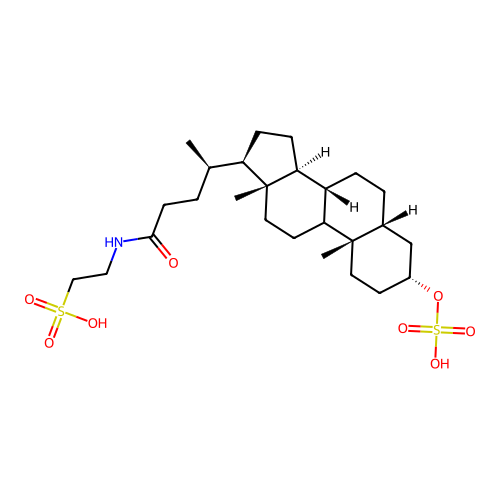 Taurolithocholate sulfate structure