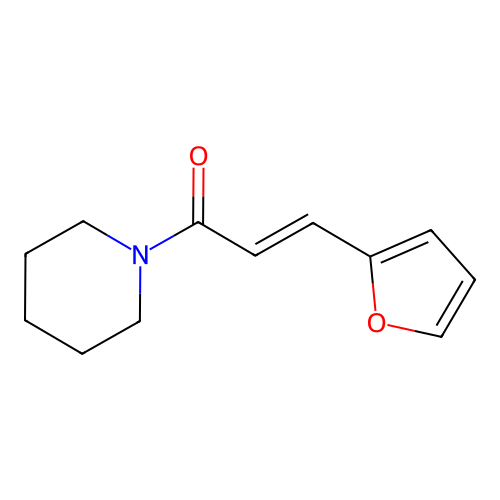 (2E)-3-(2-furyl)-1-piperidylprop-2-en-1-one structure