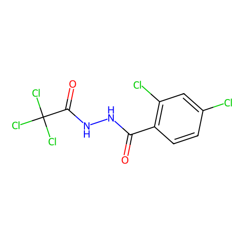 2,4-Dichlorobenzoic N2-(2,2,2-trichloroacetyl)hydrazide structure