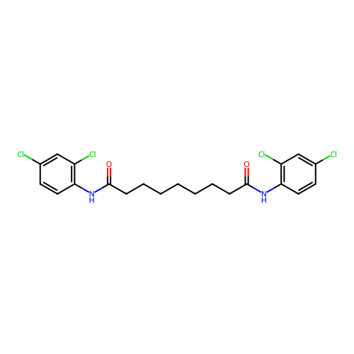 N,N'-bis(2,4-dichlorophenyl)nonanediamide structure