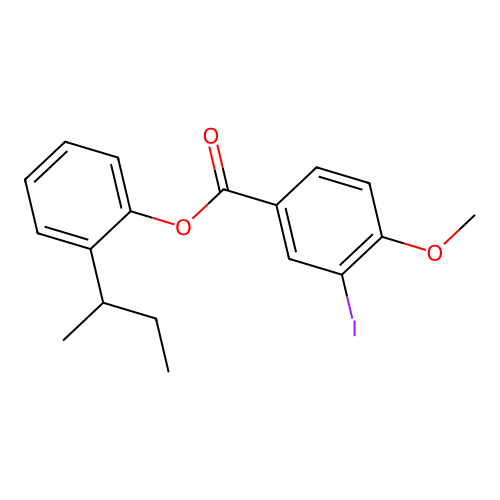 2-(Methylpropyl)phenyl 3-iodo-4-methoxybenzoate structure