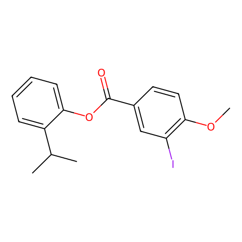 (2-Propan-2-ylphenyl) 3-iodo-4-methoxybenzoate structure