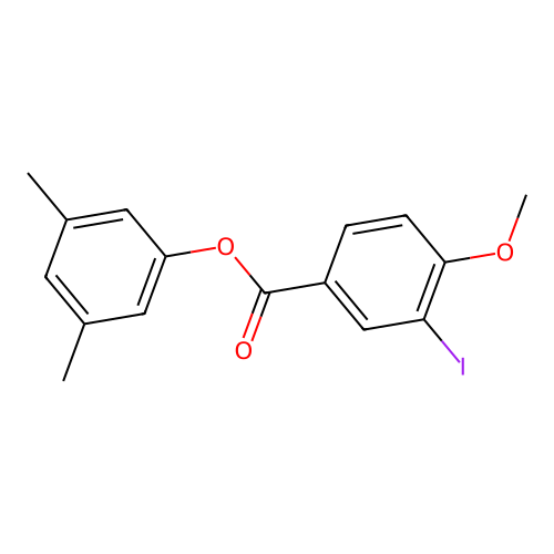 (3,5-Dimethylphenyl) 3-iodo-4-methoxybenzoate structure