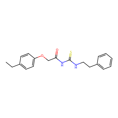 2-(4-ethylphenoxy)-N-(phenethylcarbamothioyl)acetamide structure