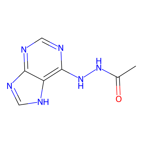 N'-(7H-purin-6-yl)acetohydrazide structure