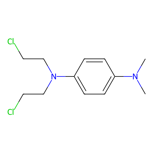 4-N,4-N-bis(2-chloroethyl)-1-N,1-N-dimethylbenzene-1,4-diamine structure