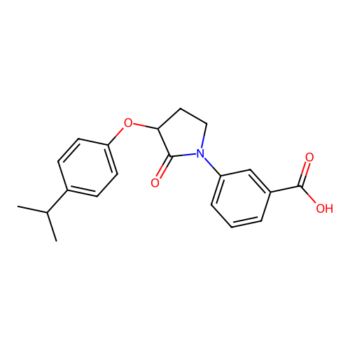 3-(3-(4-Isopropylphenoxy)-2-oxopyrrolidin-1-yl)benzoic acid structure