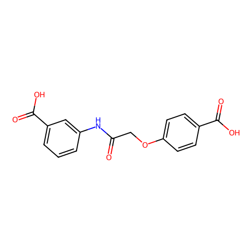 3-[2-(4-Carboxyphenoxy)acetamido]benzoic acid structure