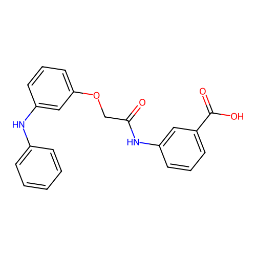 3-[2-(3-Anilinophenoxy)acetamido]benzoic acid structure