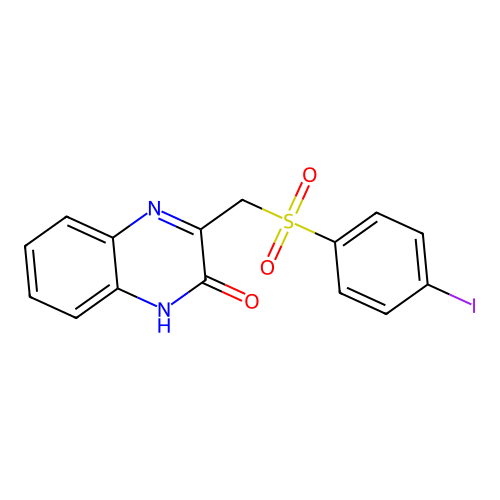 3-(((4-iodophenyl)sulfonyl)methyl)quinoxalin-2(1H)-one structure