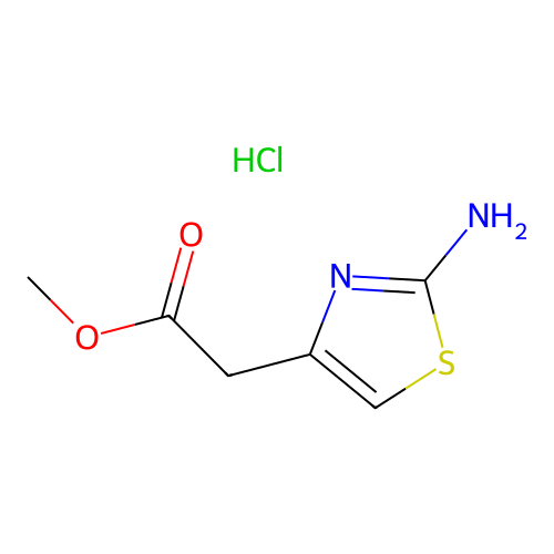Methyl 2-(2-amino-1,3-thiazol-4-yl)acetate hydrochloride structure