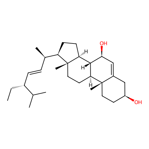 Stigmasta-5,22-diene-3,7-diol, (3beta,7beta,22E)- structure