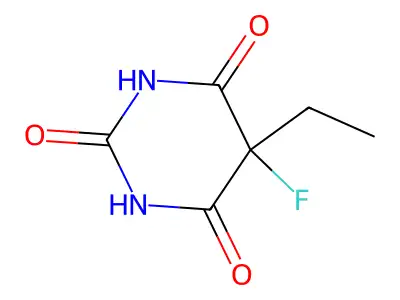 2,4,6(1H,3H,5H)-Pyrimidinetrione, 5-ethyl-5-fluoro- structure