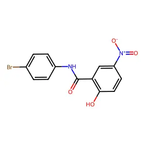 4'-Bromo-5-nitrosalicylanilide structure