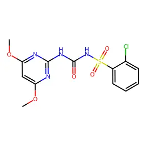 1-(2-Chlorophenyl)sulfonyl-3-(4,6-dimethoxypyrimidin-2-yl)urea structure