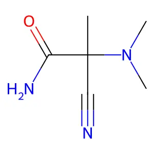 2-Cyano-2-(dimethylamino)propanamide structure