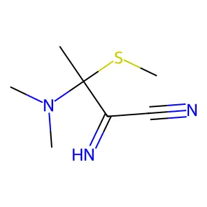3-(Dimethylamino)-2-imino-3-(methylsulfanyl)butanenitrile structure