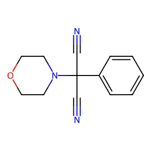 2-Morpholin-4-yl-2-phenylpropanedinitrile structure