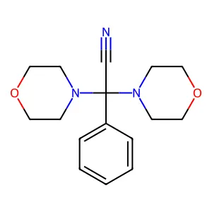 2,2-Dimorpholin-4-yl-2-phenylacetonitrile structure
