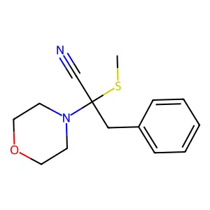 2-Methylsulfanyl-2-morpholin-4-yl-3-phenylpropanenitrile structure
