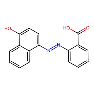 2-((4'-Hydroxynaphthyl)-azo)benzoic acid structure