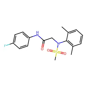 N~2~-(2,6-Dimethylphenyl)-N-(4-fluorophenyl)-N~2~-(methanesulfonyl)glycinamide structure
