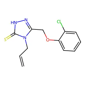 4-allyl-5-[(2-chlorophenoxy)methyl]-4H-1,2,4-triazole-3-thiol structure