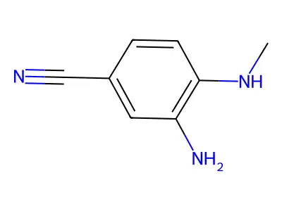 3-Amino-4-(methylamino)benzonitrile structure