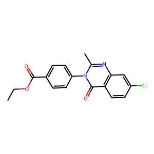 Ethyl 4-(7-chloro-2-methyl-4-oxoquinazolin-3(4H)-yl)benzoate structure