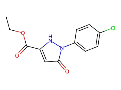 ethyl 2-(4-chlorophenyl)-3-oxo-1H-pyrazole-5-carboxylate structure