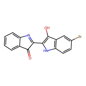 3H-Indol-3-one, 5-bromo-2-(1,3-dihydro-3-oxo-2H-indol-2-ylidene)-1,2-dihydro- structure