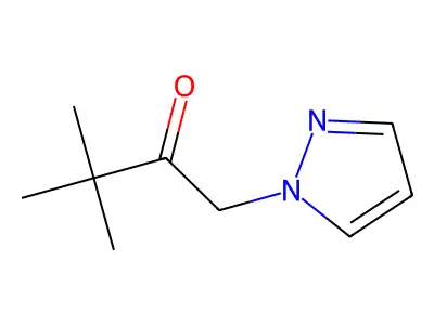 3,3-dimethyl-1-(1H-pyrazol-1-yl)butan-2-one structure