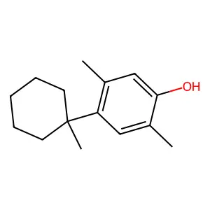 Phenol, 2,5-dimethyl-4-(1-methylcyclohexyl)- structure
