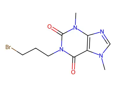 1-(3-Bromopropyl)theobromine structure