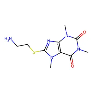 Caffeine, 8-((2-aminoethyl)thio)- structure