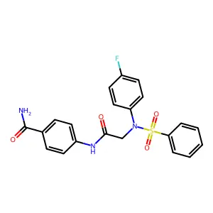 4-{[N-(4-fluorophenyl)-N-(phenylsulfonyl)glycyl]amino}benzamide structure