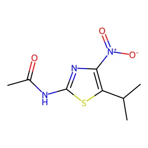 N-(5-(1-Methylethyl)-4-nitro-2-thiazolyl)acetamide structure