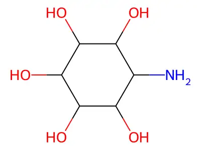 6-Aminocyclohexane-1,2,3,4,5-pentol structure