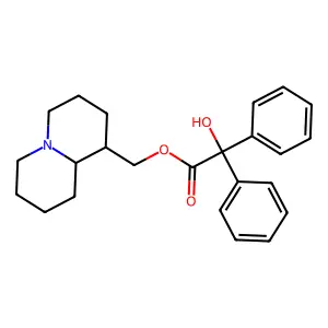 (Octahydro-1H-quinolizin-1-yl)methyl 2-hydroxy-2,2-diphenylacetate structure