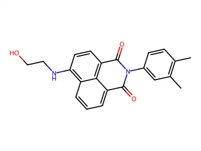 2-(3,4-Dimethylphenyl)-6-(2-hydroxyethylamino)benzo[de]isoquinoline-1,3-dione structure