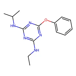 4-N-ethyl-6-phenoxy-2-N-propan-2-yl-1,3,5-triazine-2,4-diamine structure